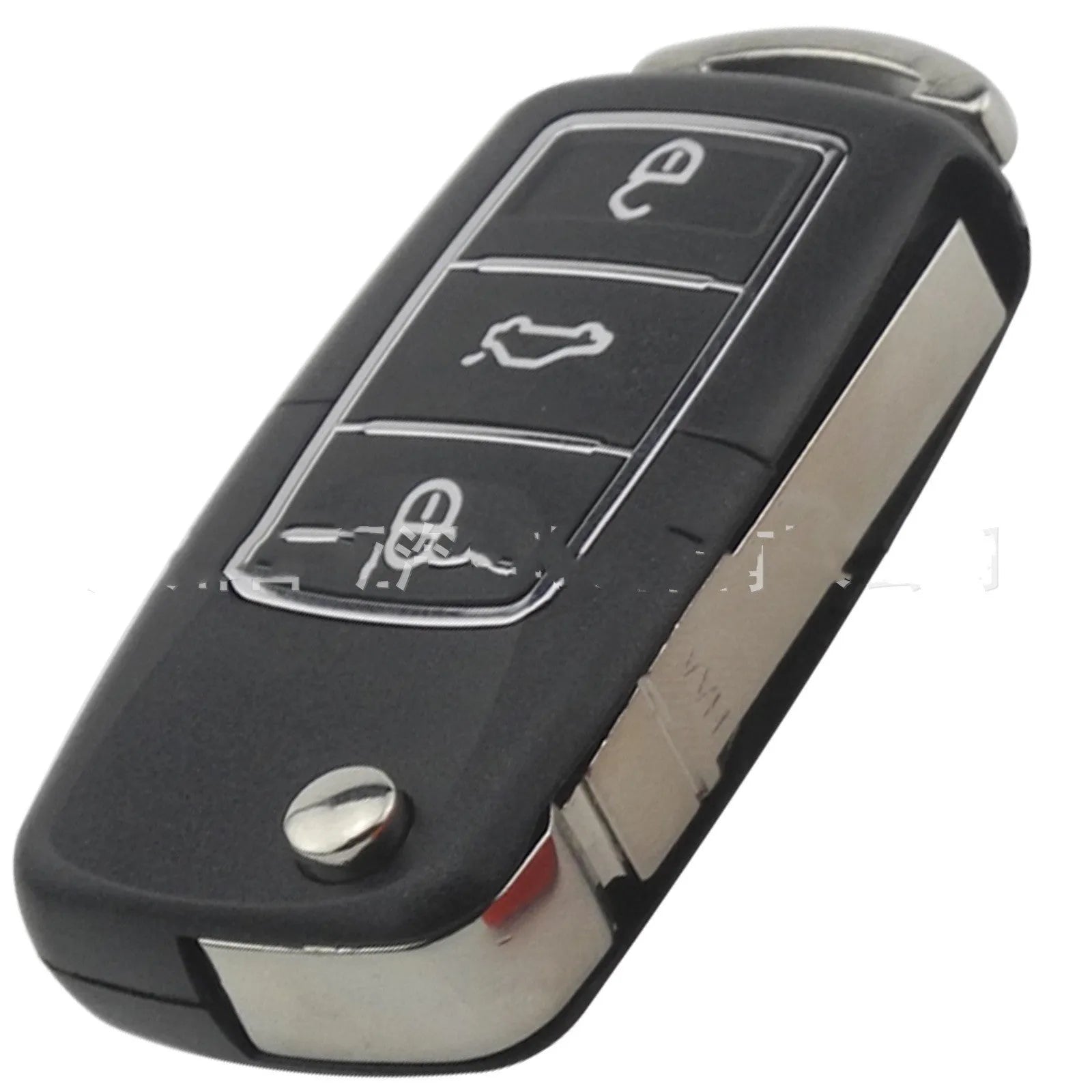 Volkswagen Jetta Golf replacement key shell in five colour options showing plastic and metal construction