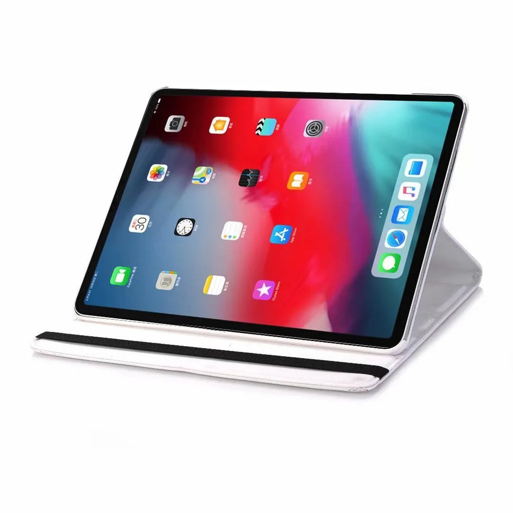 iPad rotating protective sleeve in imitation leather with clamshell design in multiple colours