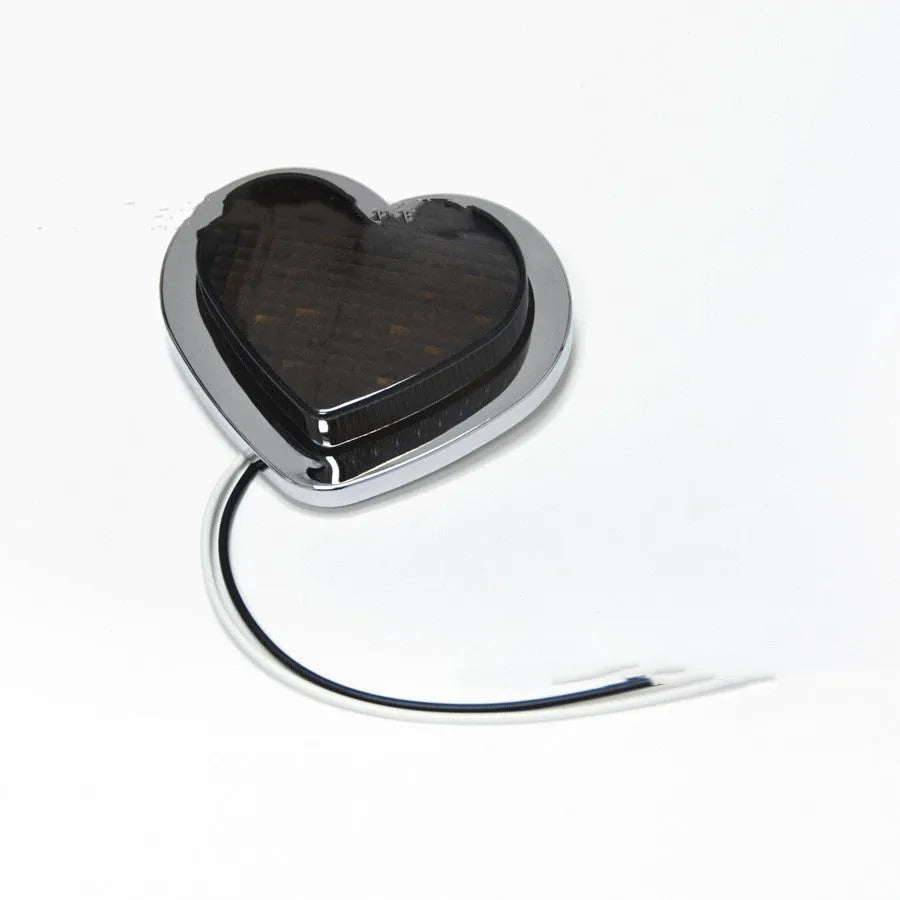 Heart-shaped 12V LED car sidelight in multiple colours for fender modification