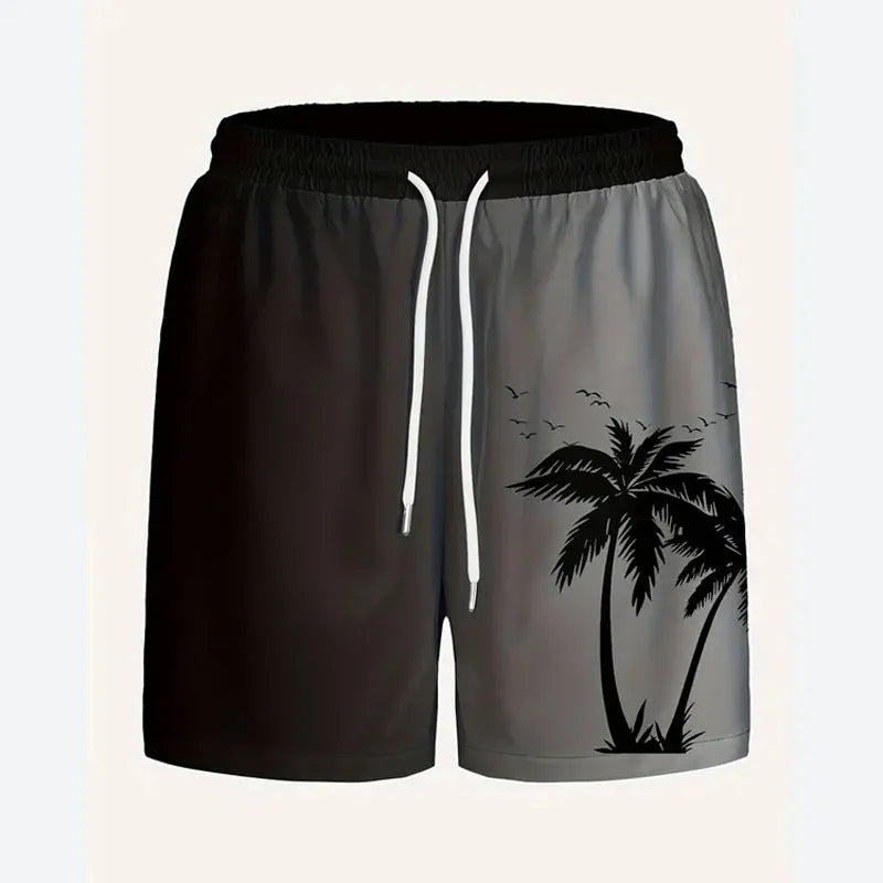 Men's loose fit polyester beach trousers in various colours with plus size options