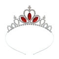Alloy princess crown with electroplated diamond finish in gold and silver colour variations