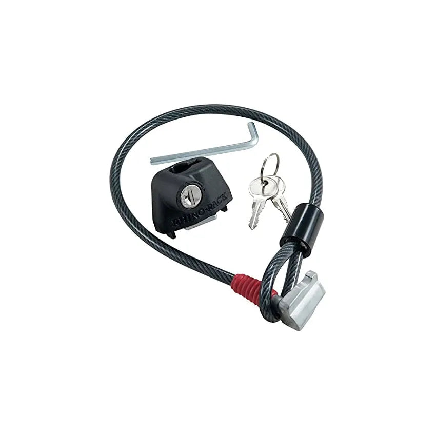 Plastic sheathed steel cable lock for roof platform security in 1200mm or 600mm lengths