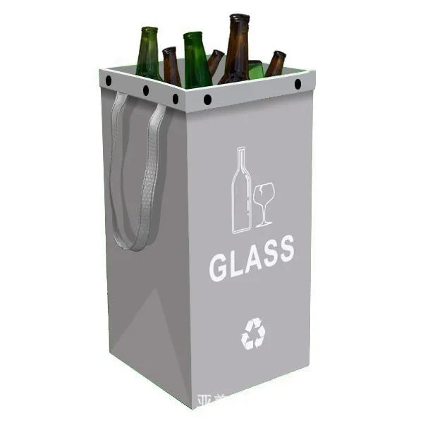 Blue foldable 40L handbag garbage bin for household waste classification and storage.