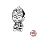 Cartoon S925 sterling silver bead with pearlescent finish, 1.3x0.6cm, colour SCC3122