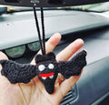 Plush hand-woven car hanging ornament with cartoon Halloween characters