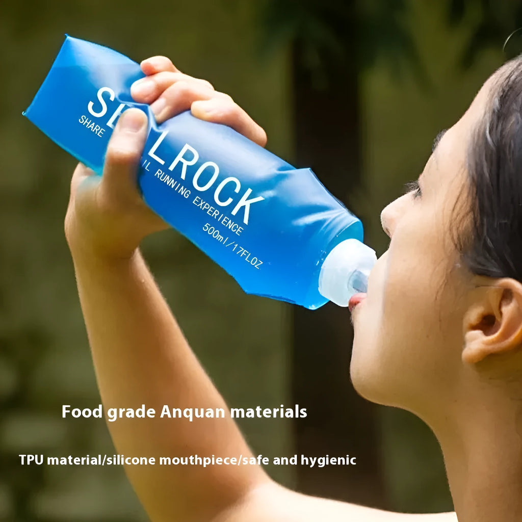 Plastic portable drinking straw with flexible suction tube for mountain climbing and biking