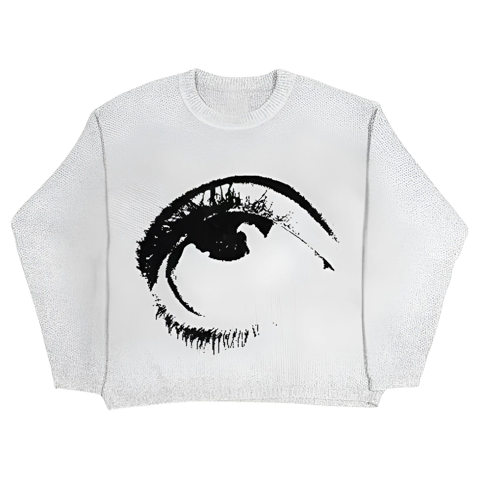 Organic cotton round neck pullover sweater in punk hip hop style with street hipster design
