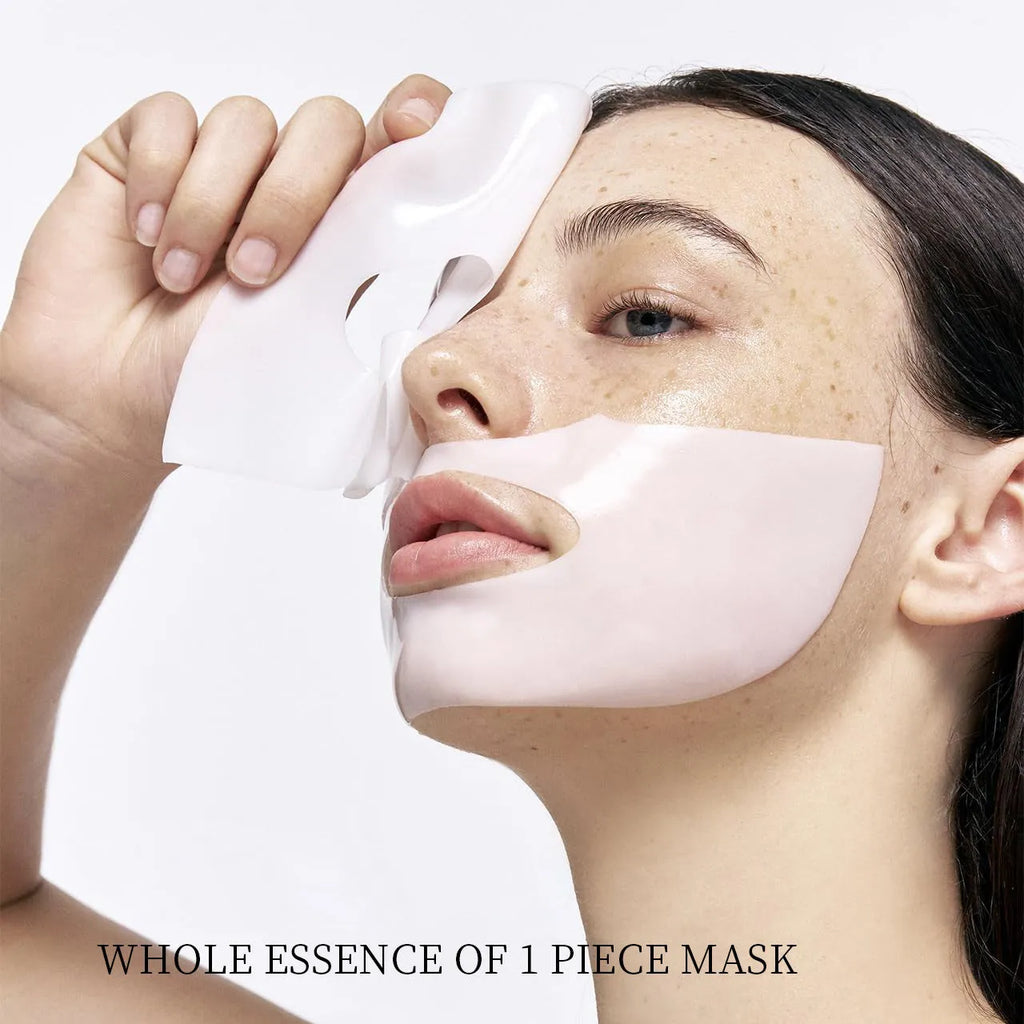 Box containing four collagen layered patch masks for moisturising skincare treatment