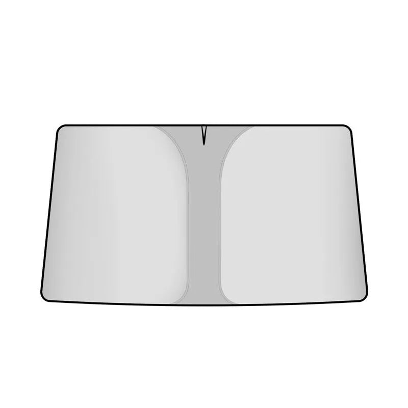 Car double ring front sun shield with NC fabric and titanium silver glue coating