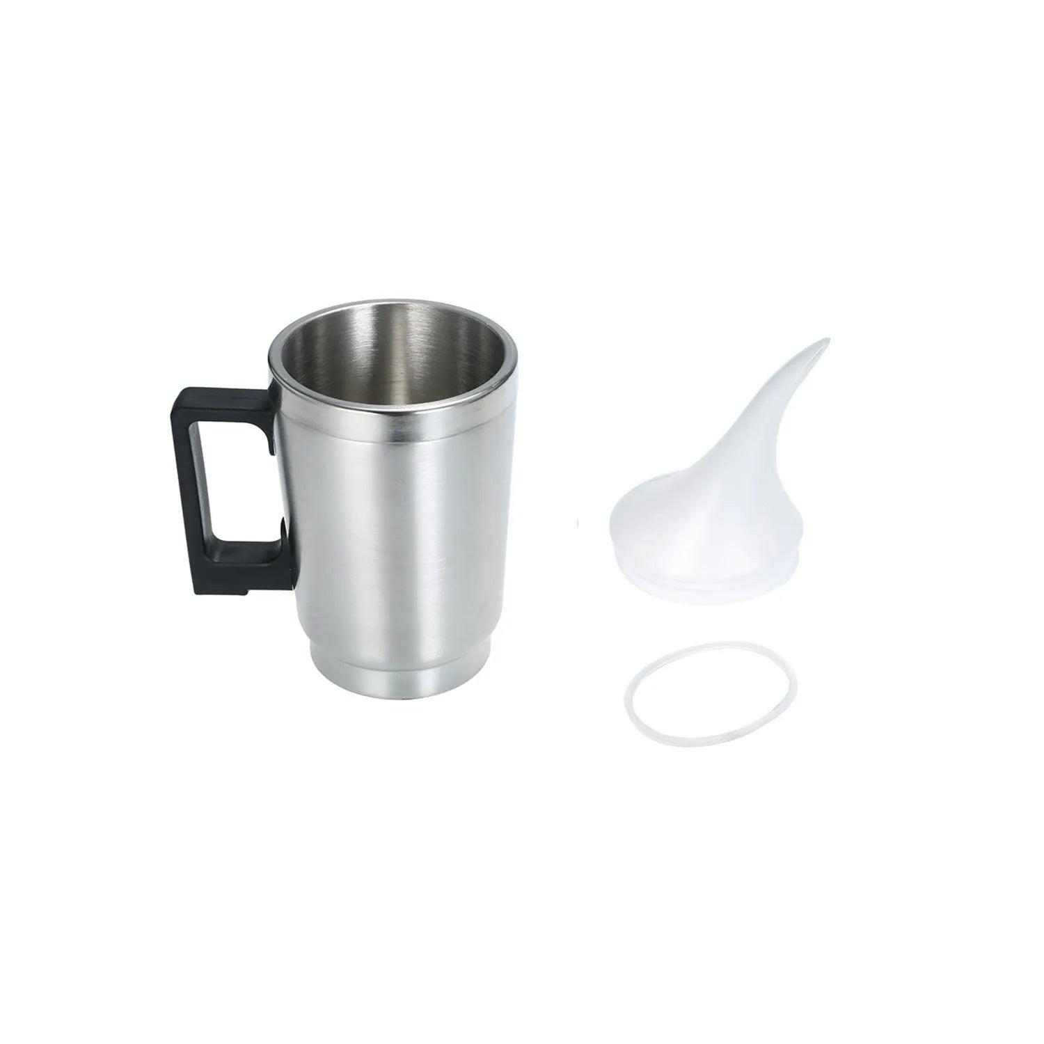 Automobile headlamp renovation kit with stainless steel cups, elbow cover, and power adapters.
