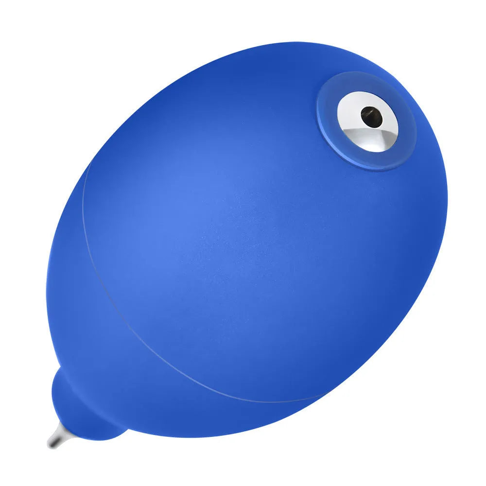 Blue rubber handheld dust blower cleaning tool for cameras and phones
