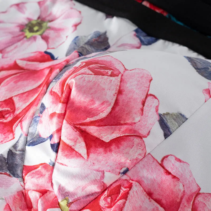 Men's ice silk underwear with fashion printing in mid waist design showing breathable polyester fabric