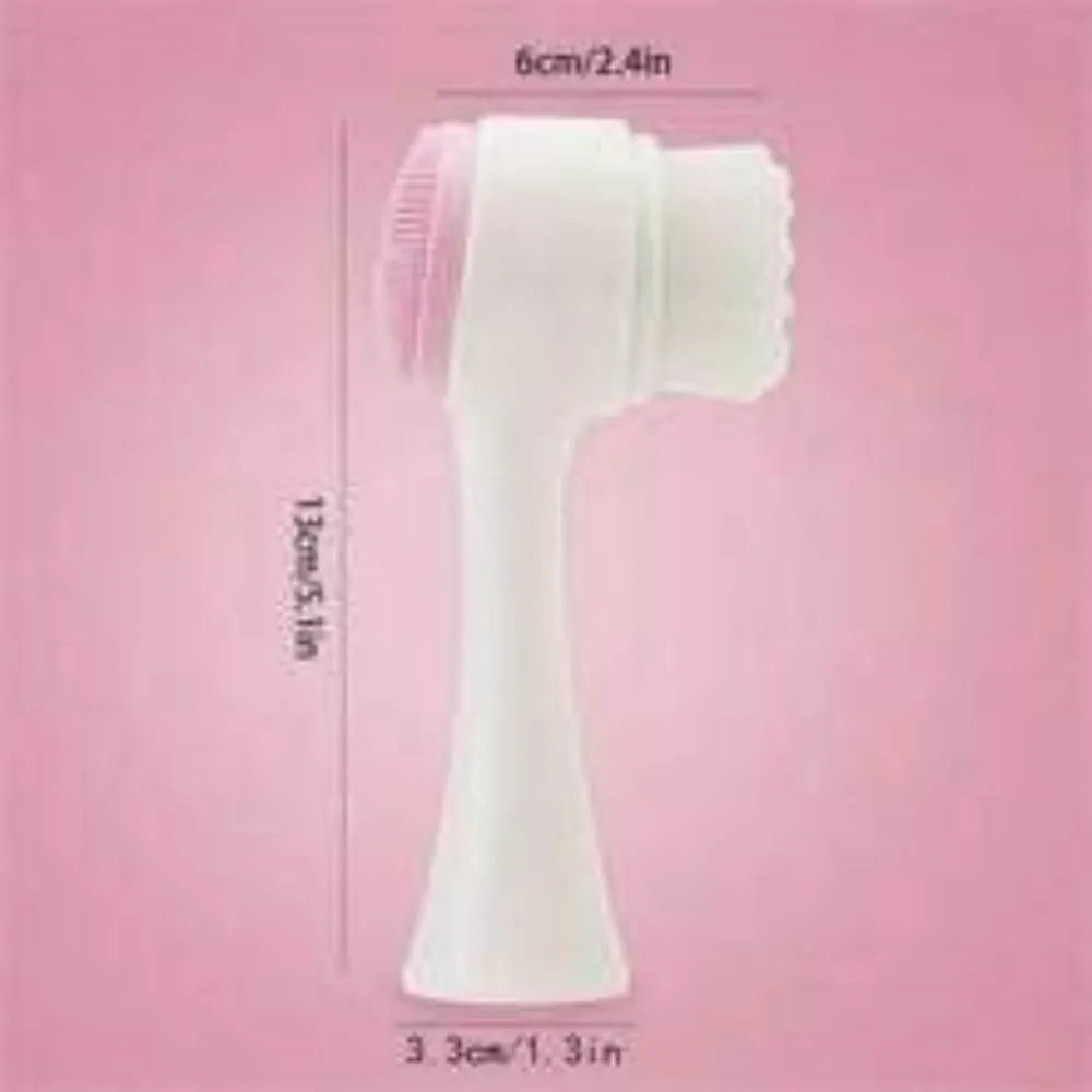 Blue nylon pet paw brush for dog and cat grooming measuring 13.5cm with soft bristles