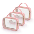 Transparent PVC lipstick organiser bag with detachable metal chain in leopard print pattern