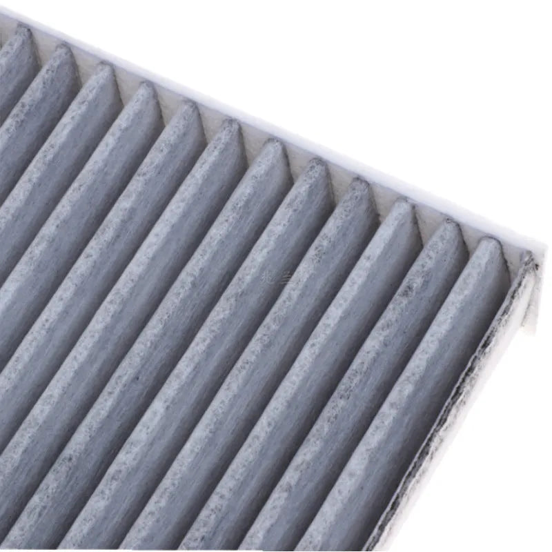 Grey Geely car air conditioning filter element measuring 215x210x30mm
