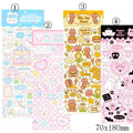 A sheet of colourful cartoon-design PVC waterproof stickers for decorating notebooks and planners.