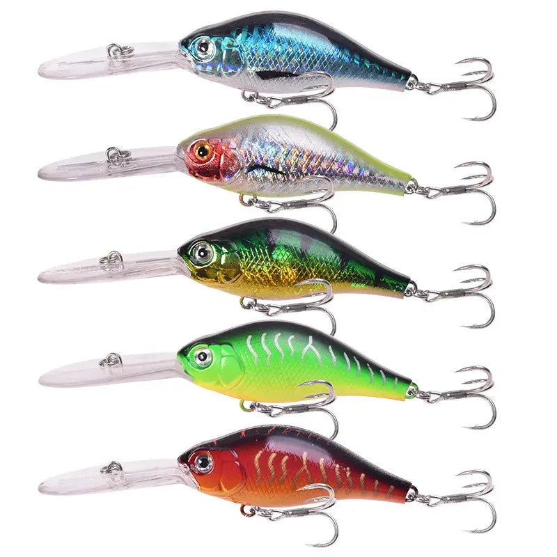 Little Fat Man Mino fishing lure 10.5cm deep diving crankbait in five colour options