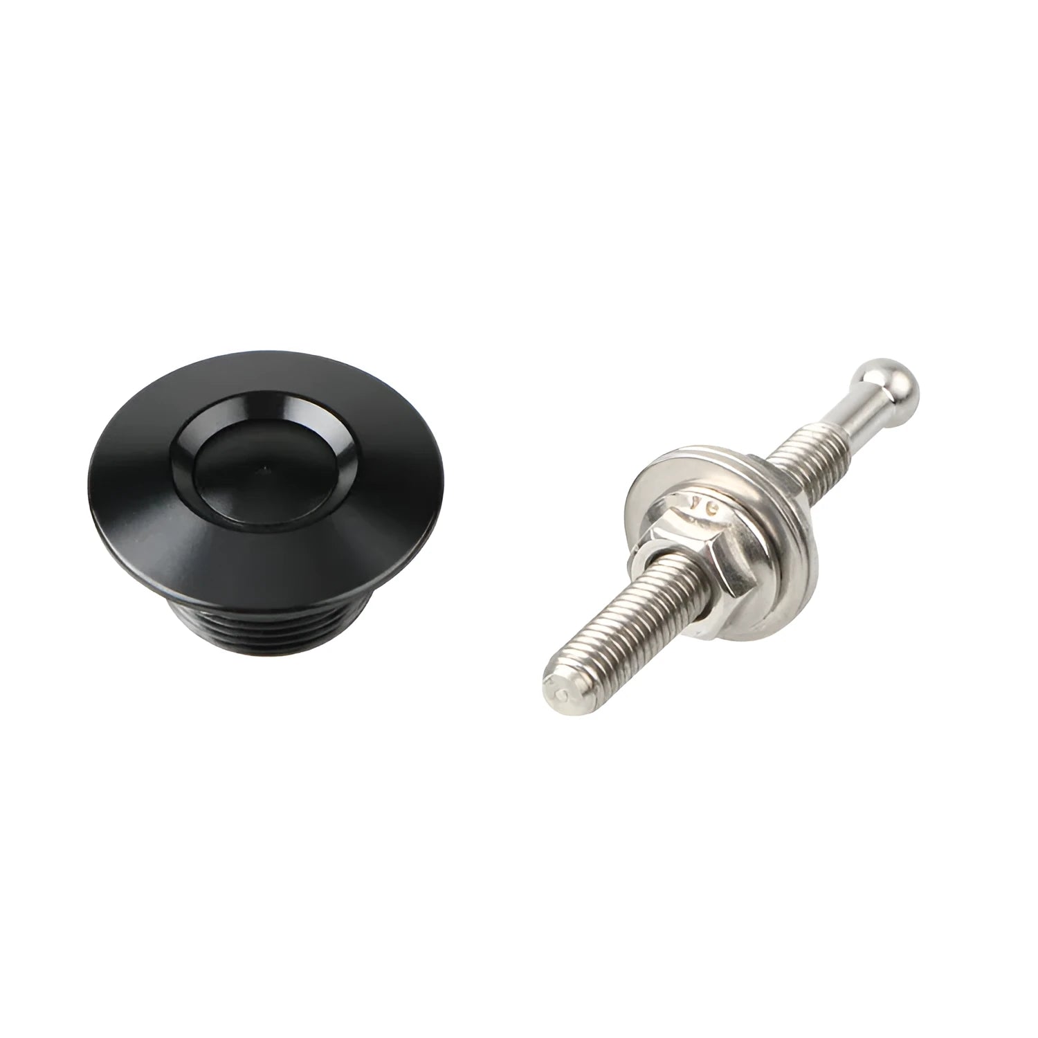 30mm silver aluminium button-type car engine cover lock with screw and nut