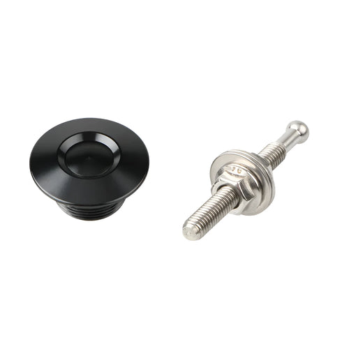 30mm silver aluminium button-type car engine cover lock with screw and nut