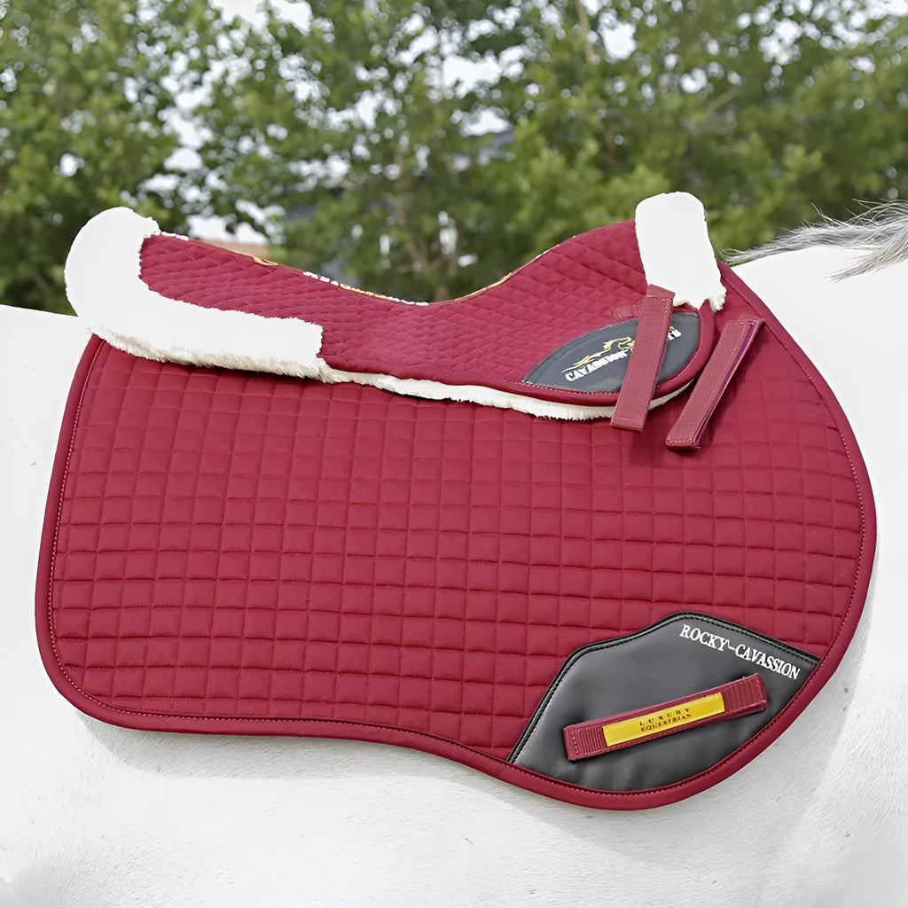Riding shock absorption balance wool pad for waist protection in equestrian and cycling