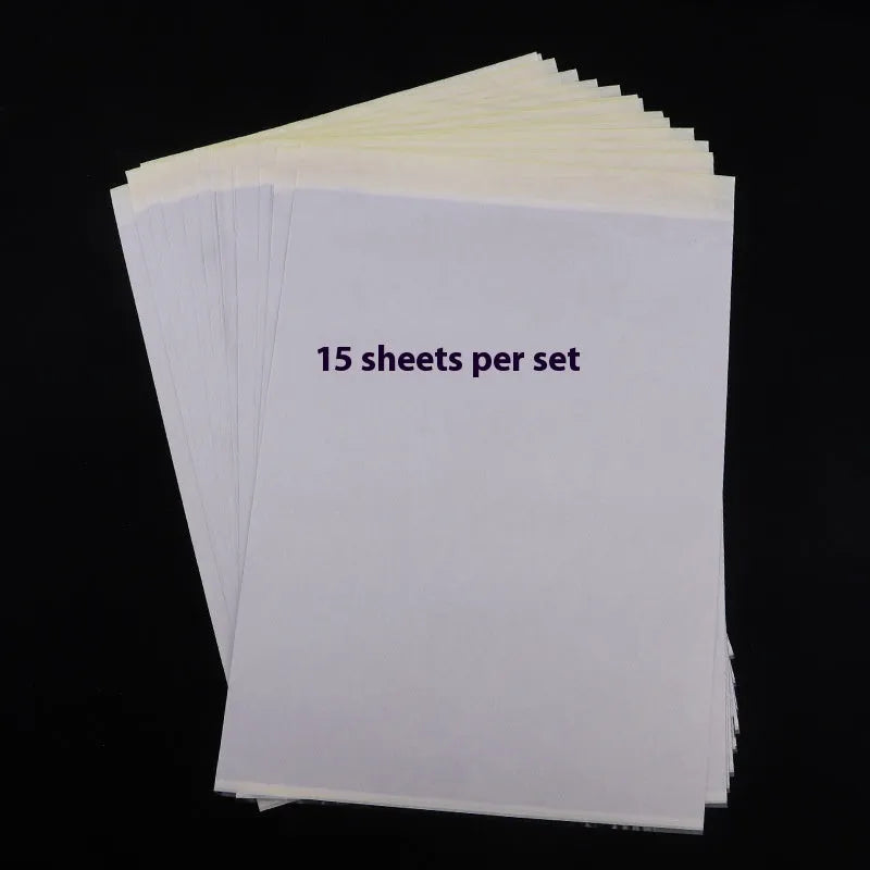 A4 tattoo transfer paper pack with quadruple copy sheets and transfer paste gel for stencil creation