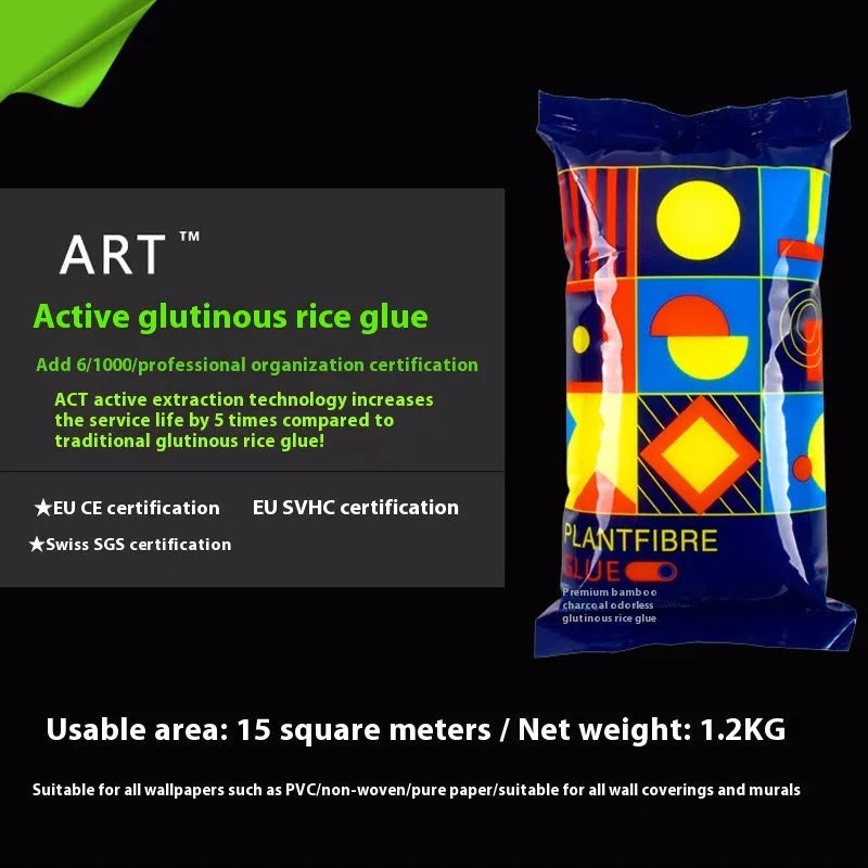 Three rolls of formaldehyde-free glutinous rice wallpaper glue for wallcovering installation