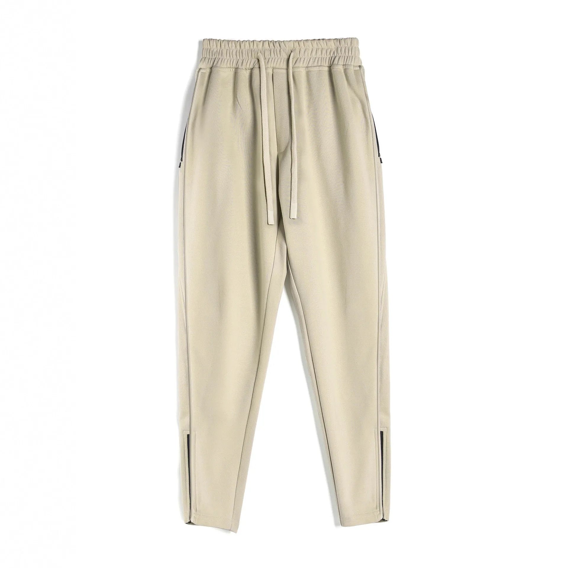 Men's cotton outdoor workout pants in sapphire blue, spring autumn running trousers