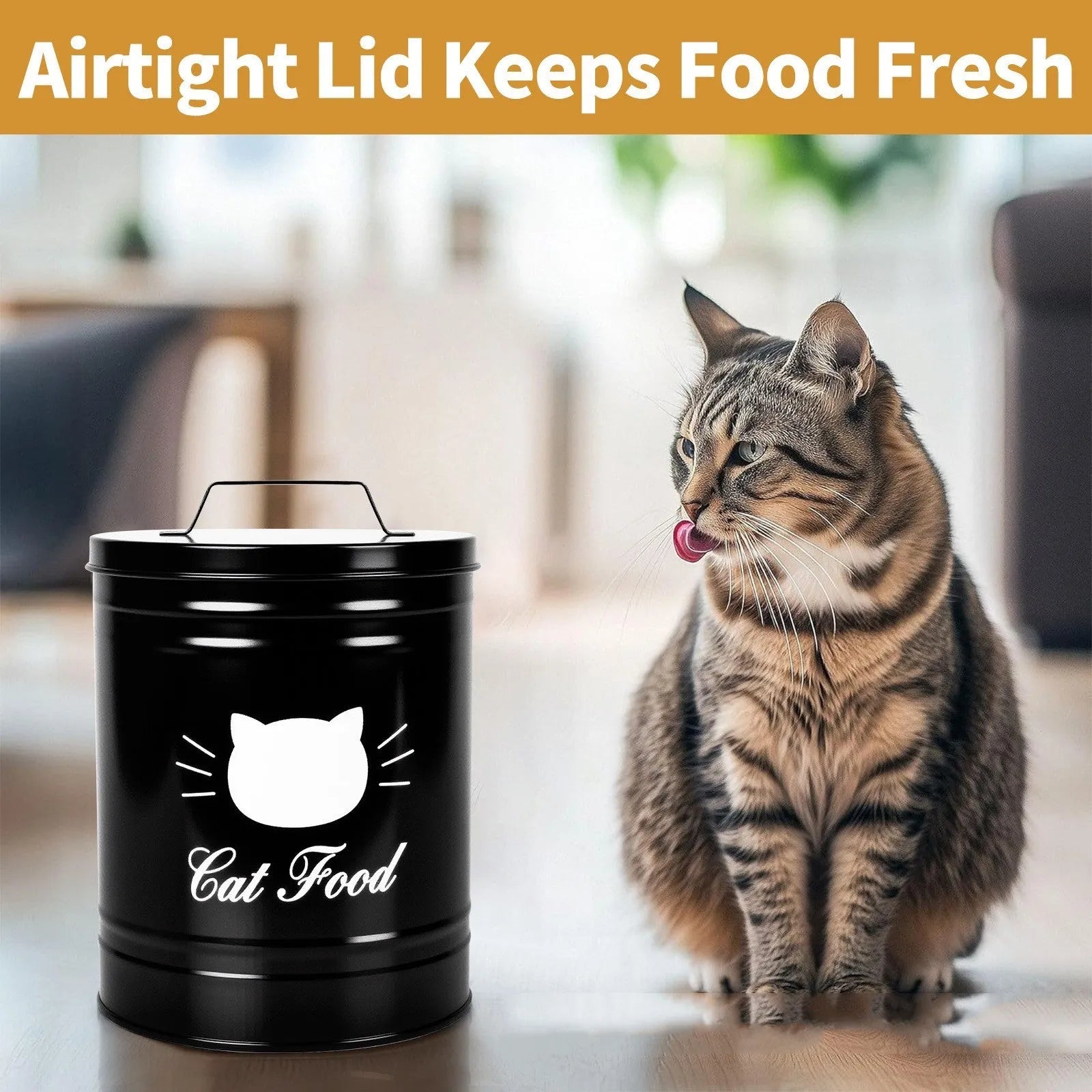 Round iron sheet storage tin with 301-500ml capacity for pantry organisation