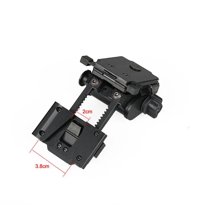 Metal alloy L4 G24 NVG fast helmet mount with OPS breakaway base in dark earth finish