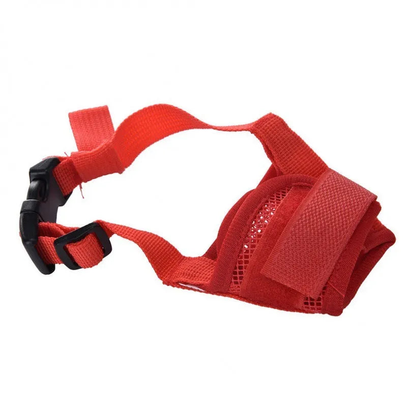 Plastic adjustable dog muzzle in multiple colours and sizes for safety control