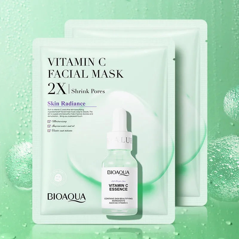 30g facial sheet mask in collagen, hyaluronic acid, vitamin C or Centella Asiatica variants
