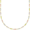 Modern ladies' geometric crystal necklace with a random colour pendant on an adjustable alloy chain.