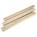 Three solid wood fingerboards for grip strength training in different lengths and thicknesses