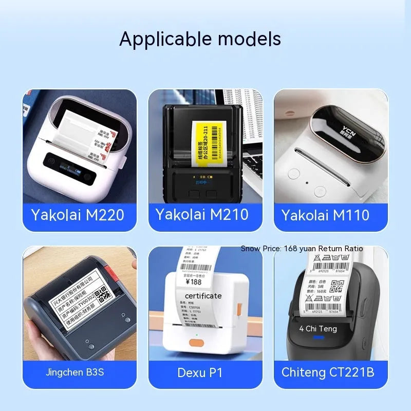 Roll of white 40x40mm thermal adhesive label paper for retail pricing applications