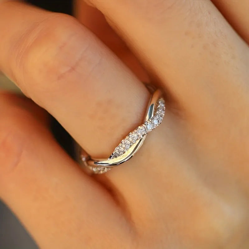 Silver cross fashion ring ornament for women gold silver alloy electroplated finish