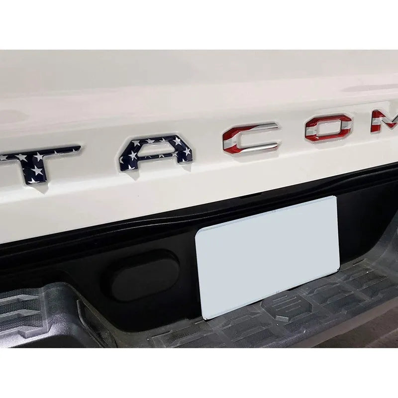 Takuma acrylic 3D tail box car sticker with national flag pattern in red