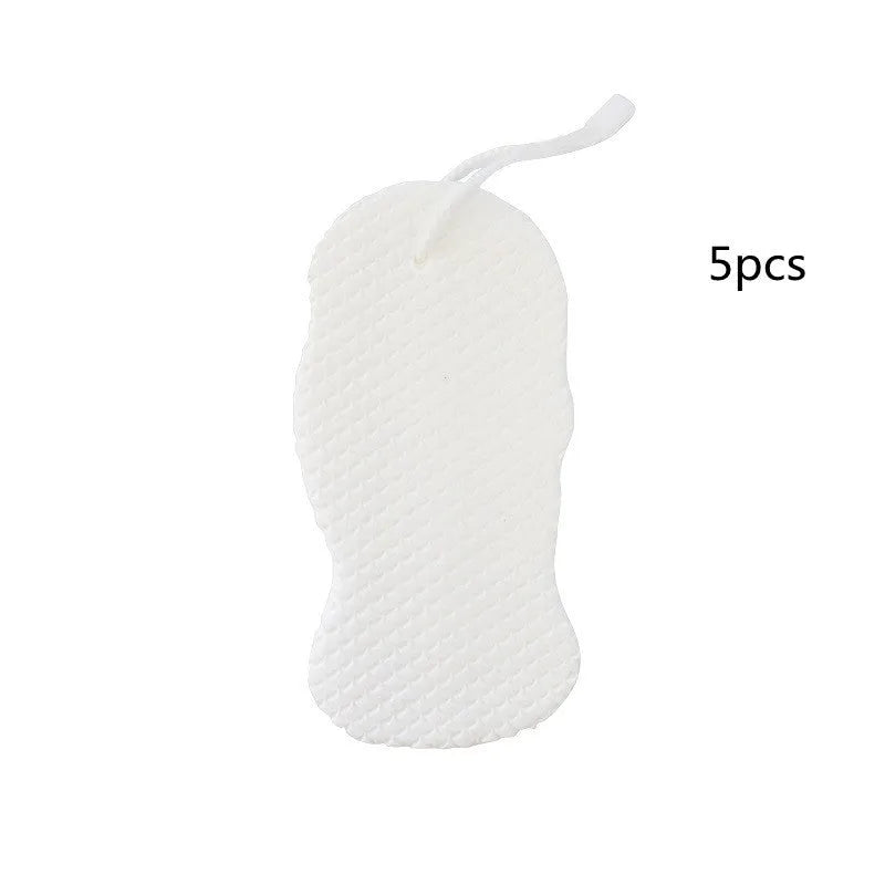 3D fish scale pattern bath sponge in white colour for body exfoliation