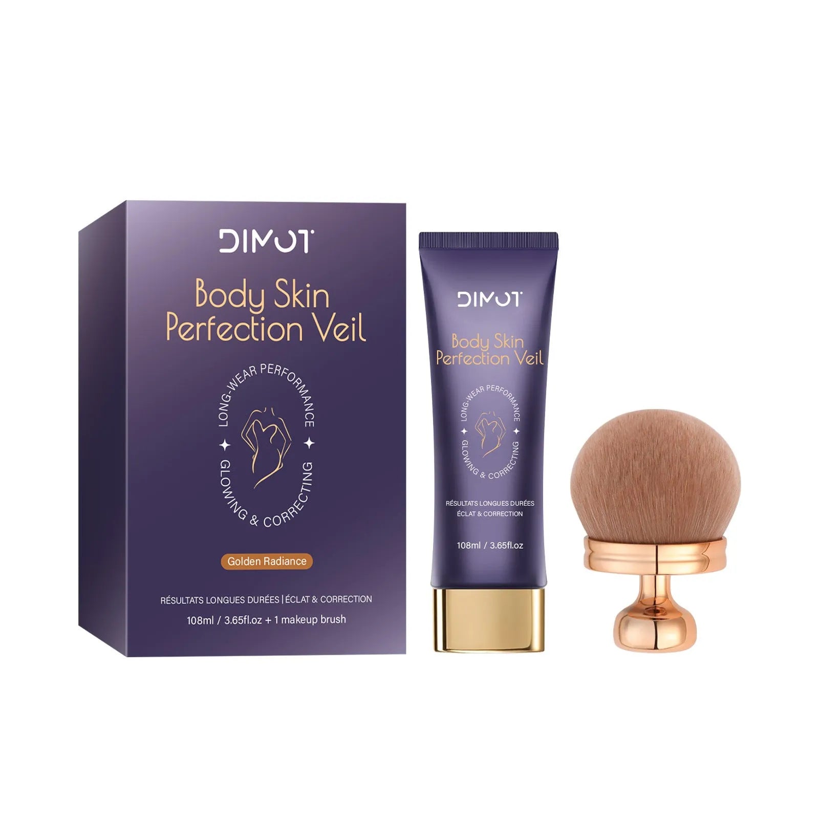108ml waterproof body concealer cream pot with brush for tattoo and birthmark coverage in four shades