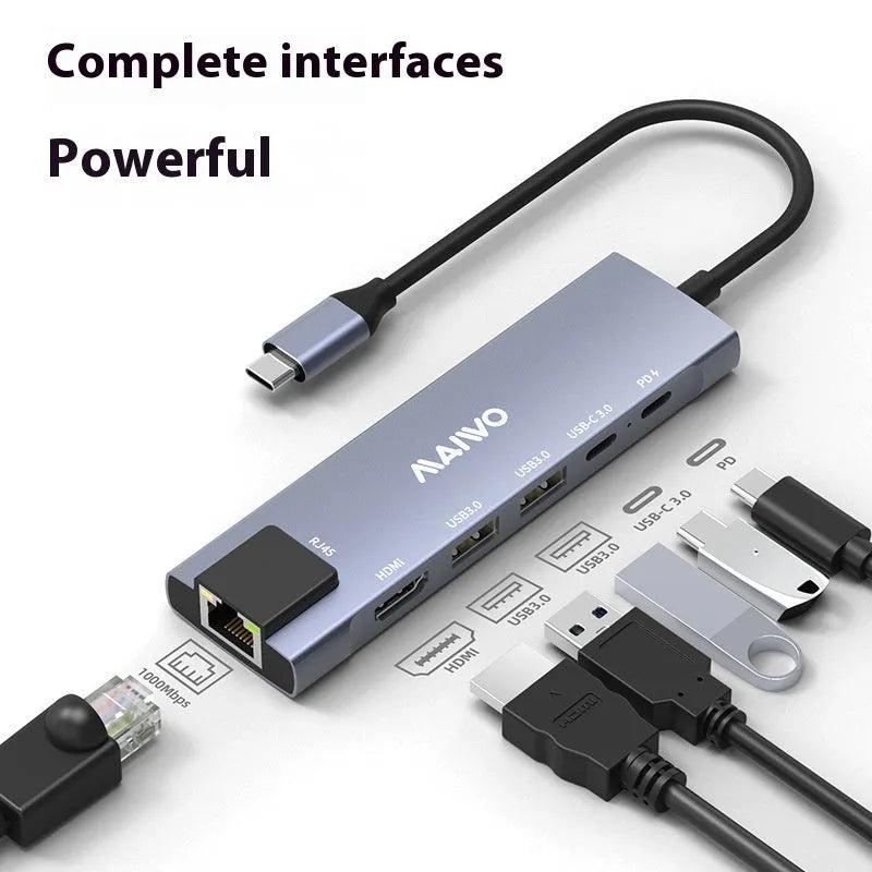 Steam Deck six-in-one docking station with aluminium alloy shell and Type-C cable
