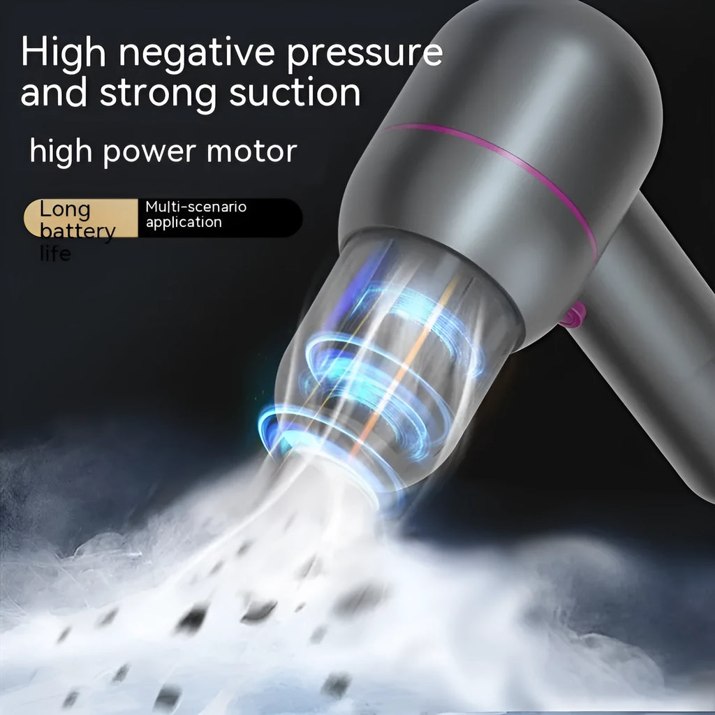 XC-06 grey portable car cleaner with dust removal and inflation functions measuring 19x15x7.4cm