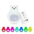 Big White Bear cartoon silicone night light with timer and alarm functions