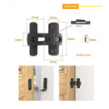 Stainless steel and carbon steel sliding door lock with flat shackle for barns.