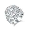 The King Of Hip-hop men's ring set with moissanite stone S925 silver platinum plating gift box
