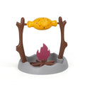 Barbecue themed plastic cat food tumbling feeder for interactive play and slow feeding
