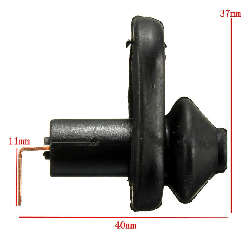 Universal black plastic and metal car interior door light switch for replacement installation