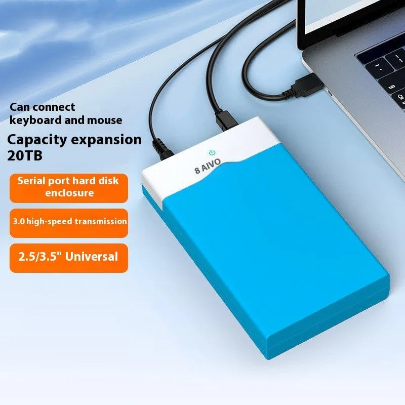 3.5 inch SATA hard disk enclosure with USB 3.0 port and external power supply