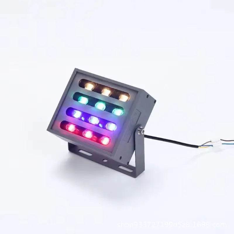 Waterproof aluminium LED rainbow tree lamp spotlight with colour projection for outdoor lighting