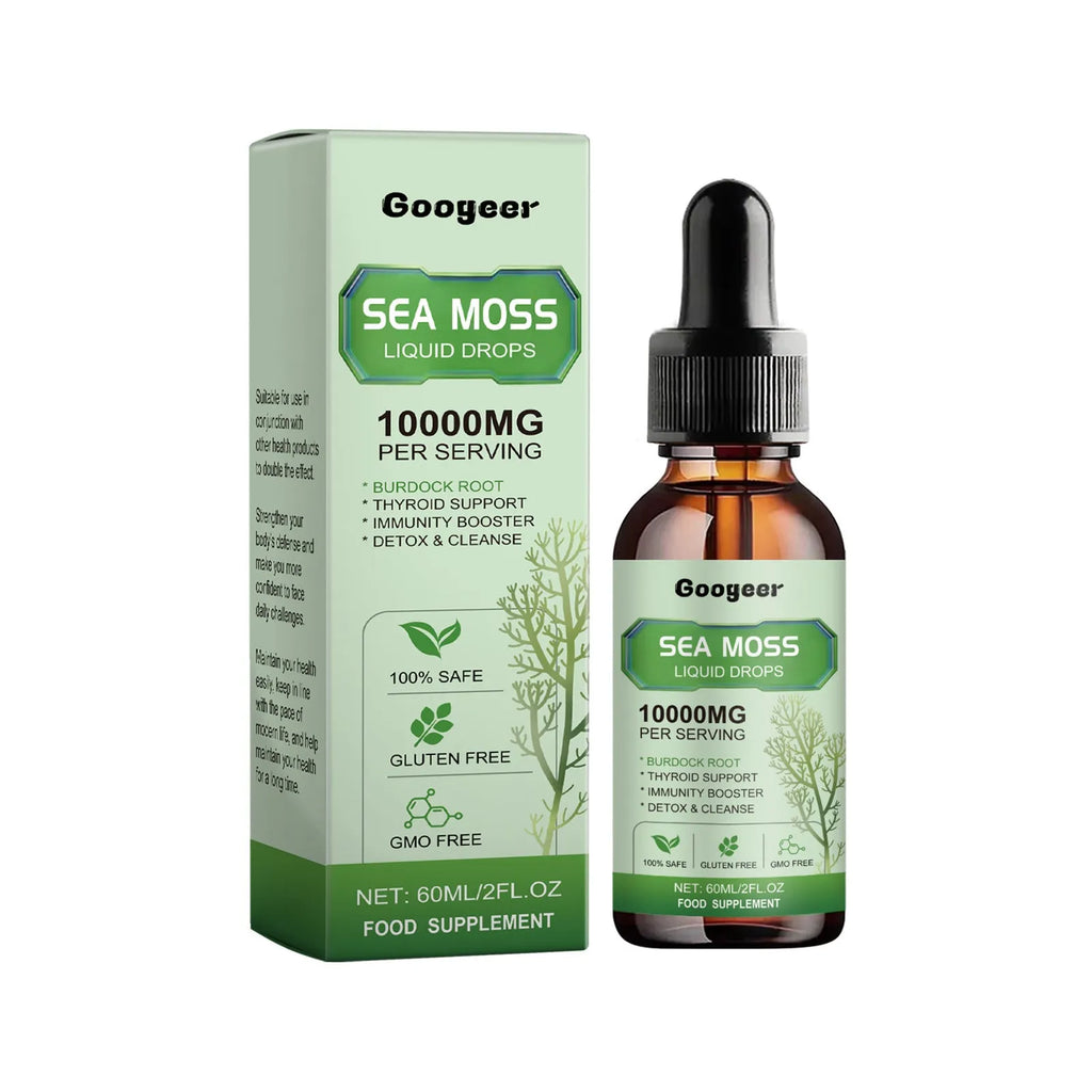 Googeer Sea Moss Liquid Drops body treatment bottle, 60ml, 3.3x3.3x12 cm