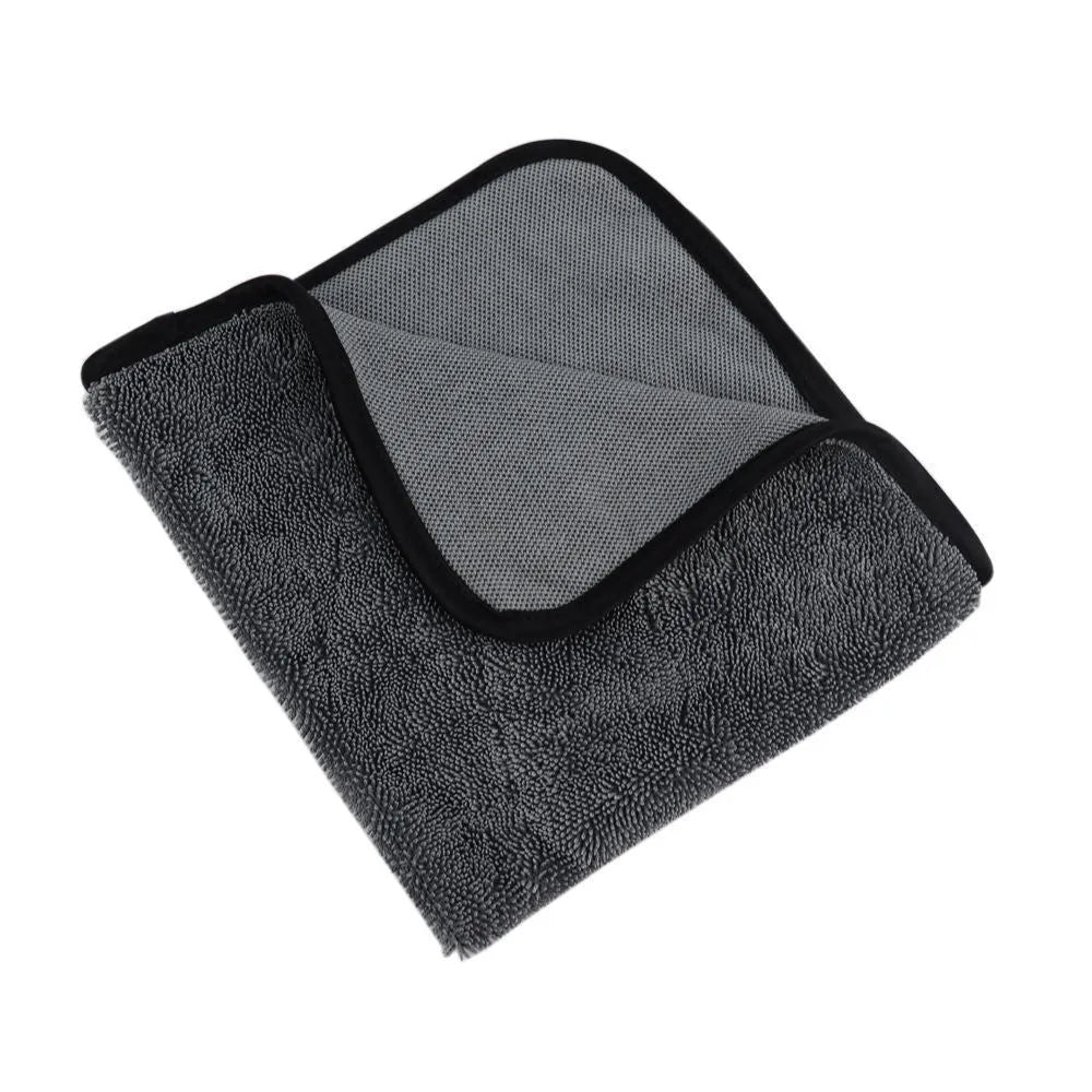 Grey 40cm by 40cm microfiber car wash towel for vehicle drying