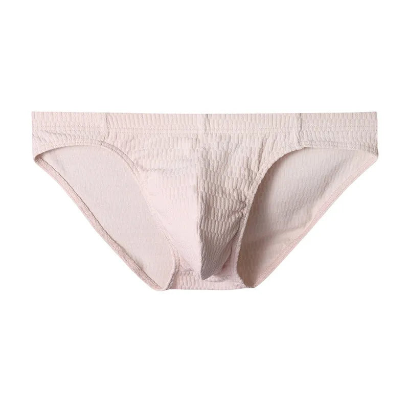 Men's pure cotton triangle underwear briefs in solid colours with mid-waist design